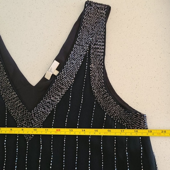 Joie beaded silk chiffon v-neck sleeveless top - Picture 9 of 11